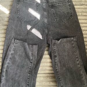 Stylish Gray Patchwork Jeans